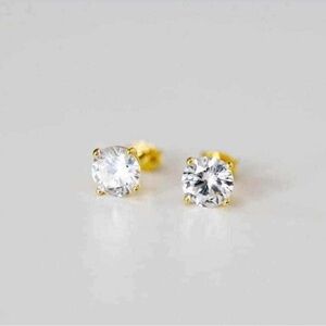 18k Moissanite earrings